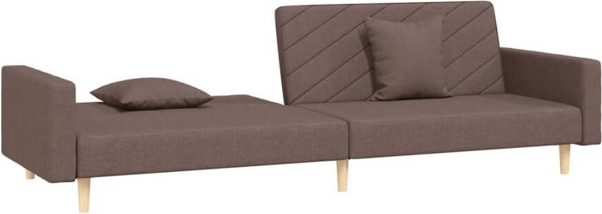 VidaXL -Slaapbank-2-zits-met-2-kussens-stof-taupe - Foto 11