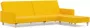 VIDAXL Slaapbank 2-zits met voetenbank stof geel - Thumbnail 3