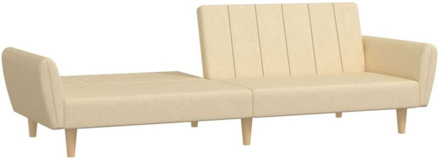 VidaXL Slaapbank 2-zits stof crÃ¨mekleurig - Foto 11