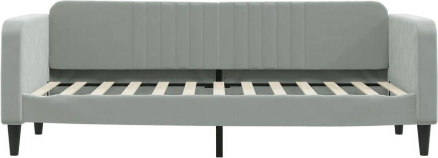 VidaXL -Slaapbank-80x200-cm-fluweel-lichtgrijs - Foto 4