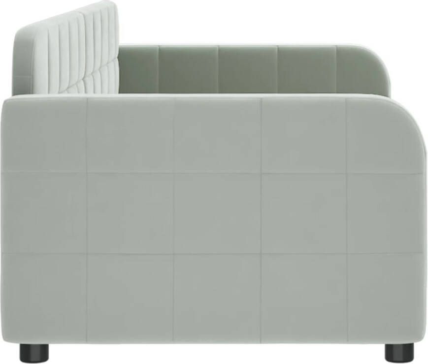 VidaXL -Slaapbank-80x200-cm-fluweel-lichtgrijs - Foto 3