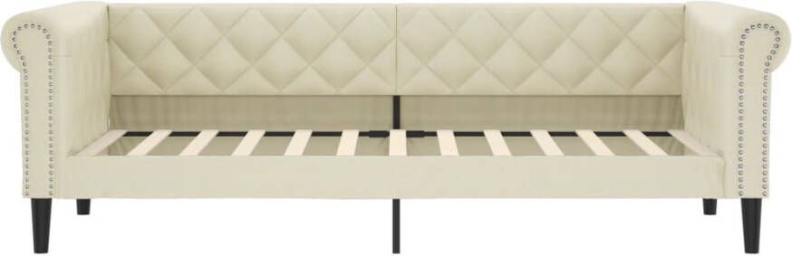 VidaXL Slaapbank 80x200 cm kunstleer crÃ¨mekleurig - Foto 4