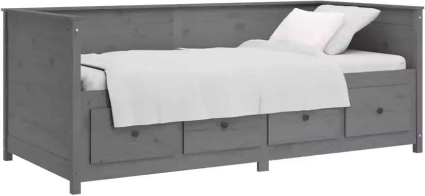 VidaXL -Slaapbank-80x200-cm-massief-grenenhout-grijs - Foto 4