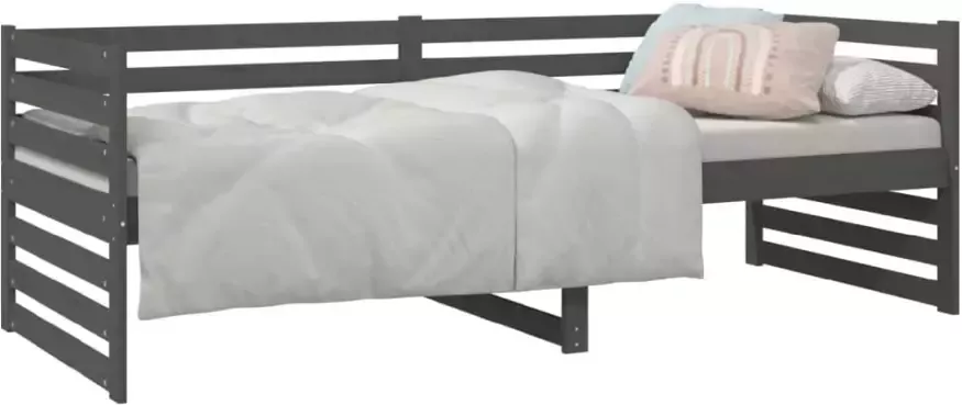 VidaXL -Slaapbank-80x200-cm-massief-grenenhout-grijs - Foto 3