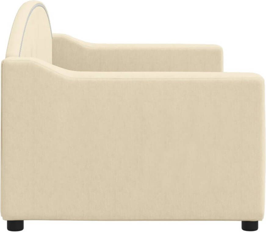VidaXL Slaapbank 80x200 cm stof crÃ¨mekleurig - Foto 5