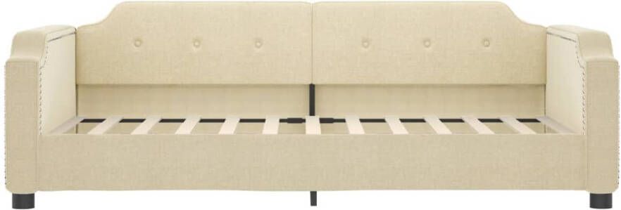 VidaXL Slaapbank 80x200 cm stof crÃ¨mekleurig - Foto 4