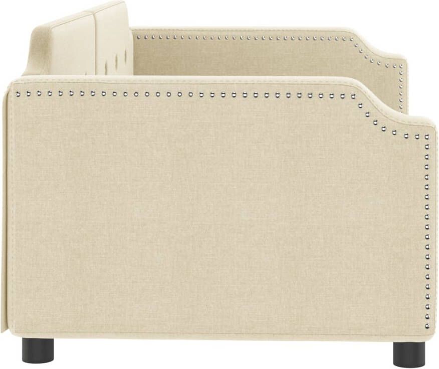 VidaXL Slaapbank 80x200 cm stof crÃ¨mekleurig - Foto 3