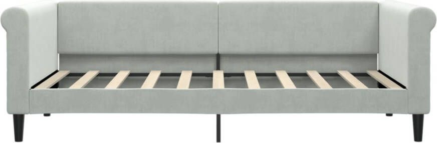 VidaXL -Slaapbank-90x190-cm-fluweel-lichtgrijs - Foto 4