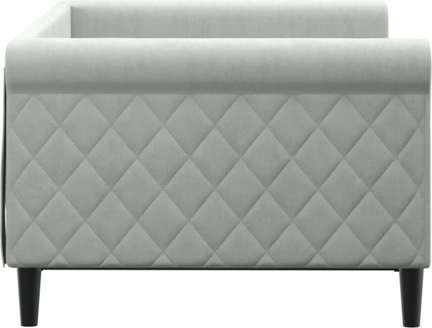VidaXL -Slaapbank-90x190-cm-fluweel-lichtgrijs - Foto 3
