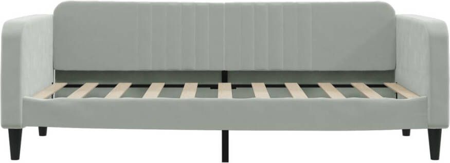 VidaXL -Slaapbank-90x190-cm-fluweel-lichtgrijs - Foto 4