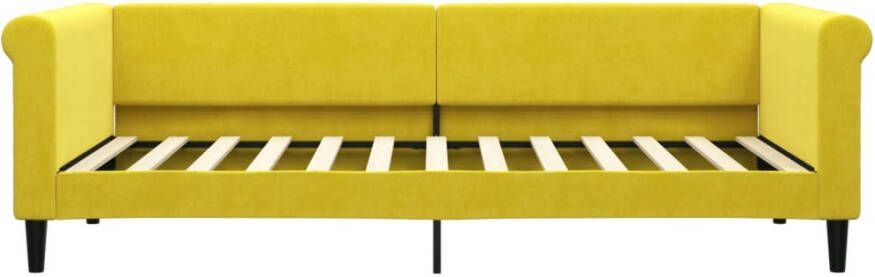 VidaXL -Slaapbank-90x200-cm-fluweel-geel - Foto 4