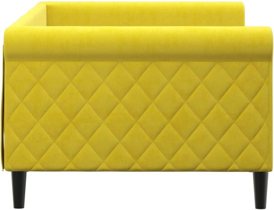 VidaXL -Slaapbank-90x200-cm-fluweel-geel - Foto 3
