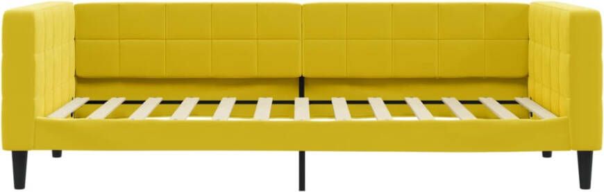 VidaXL -Slaapbank-90x200-cm-fluweel-geel - Foto 4