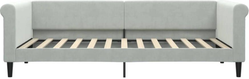 VidaXL -Slaapbank-90x200-cm-fluweel-lichtgrijs - Foto 4