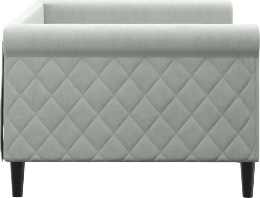 VidaXL -Slaapbank-90x200-cm-fluweel-lichtgrijs - Foto 3