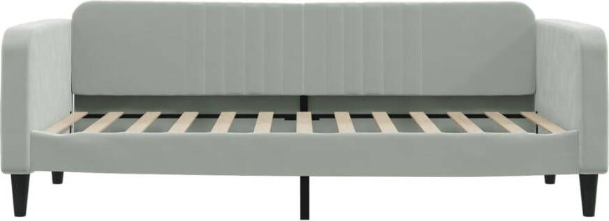 VidaXL -Slaapbank-90x200-cm-fluweel-lichtgrijs - Foto 4