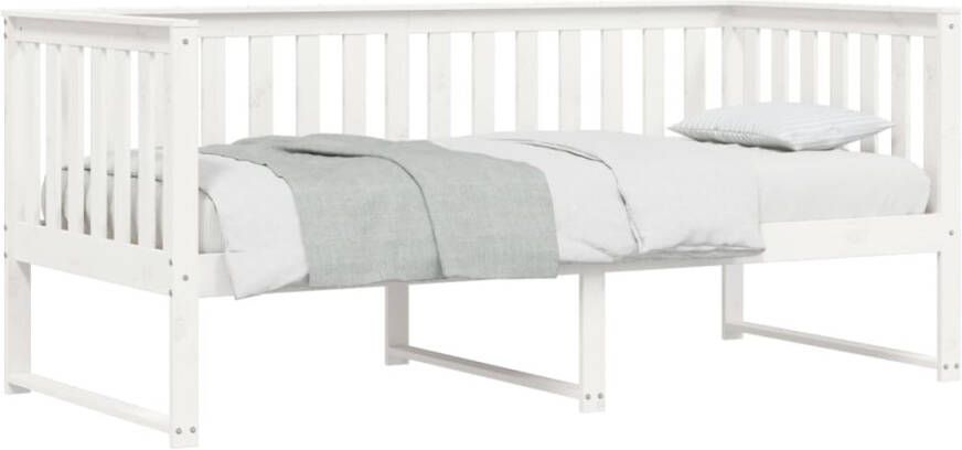 VidaXL Slaapbank zonder matras 90x200 cm massief grenenhout wit