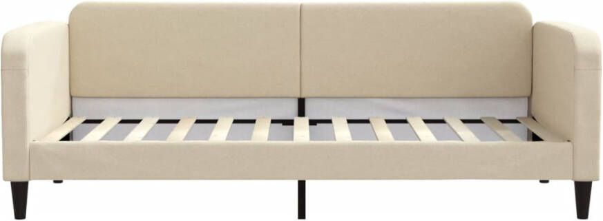 VidaXL Slaapbank 90x200 cm stof crÃ¨mekleurig - Foto 4