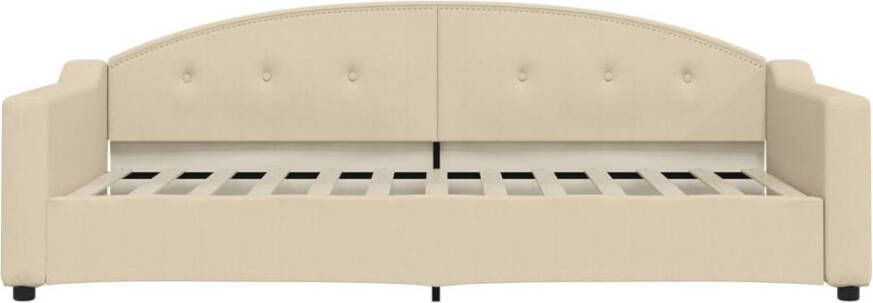 VidaXL Slaapbank 90x200 cm stof crÃ¨mekleurig - Foto 5