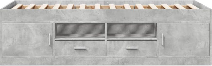 VidaXL -Slaapbank-met-lades-100x200-cm-bewerkt-hout-betongrijs - Foto 4