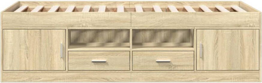 VidaXL -Slaapbank-met-lades-100x200-cm-bewerkt-hout-sonoma-eikenkleurig - Foto 6
