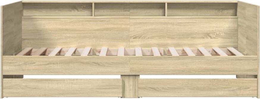VidaXL -Slaapbank-met-lades-100x200-cm-bewerkt-hout-sonoma-eikenkleurig - Foto 4