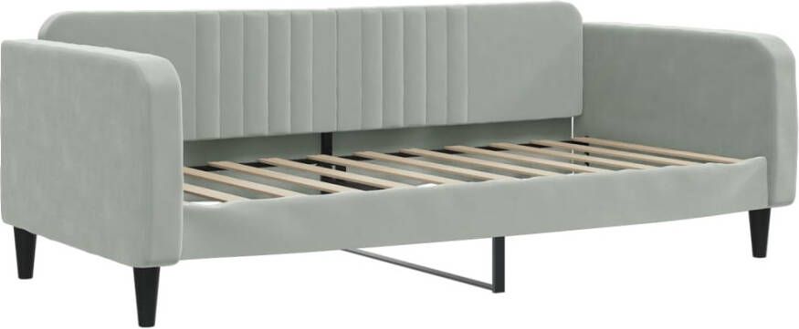 VidaXL -Slaapbank-met-matras-90x190-cm-fluweel-lichtgrijs