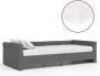 VidaXL Slaapbank met matras en USB stof donkergrijs 90x200 cm - Thumbnail 3
