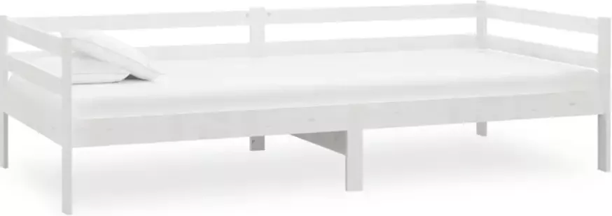 Vida XL Slaapbank met matras massief grenenhout wit 90x200 cm SKU: V3083560 - Foto 5