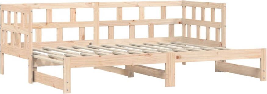 VidaXL -Slaapbank-met-onderschuifbed-80x200-cm-massief-grenenhout - Foto 2