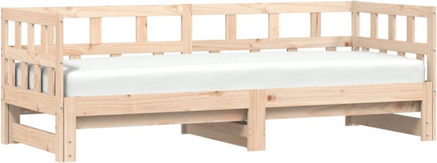 VidaXL -Slaapbank-met-onderschuifbed-80x200-cm-massief-grenenhout