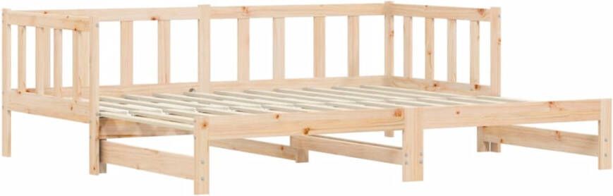 VidaXL -Slaapbank-met-onderschuifbed-80x200-cm-massief-grenenhout - Foto 4