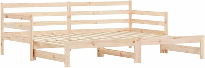 VidaXL -Slaapbank-met-onderschuifbed-90x200-cm-massief-grenenhout - Foto 2