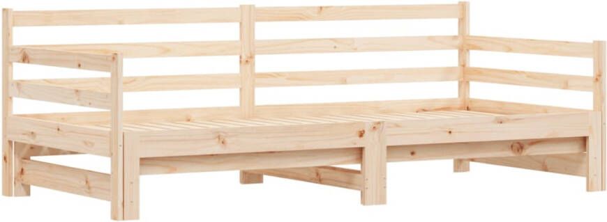 VidaXL -Slaapbank-met-onderschuifbed-90x200-cm-massief-grenenhout