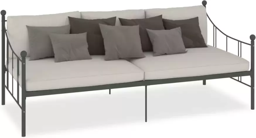 VidaXL -Slaapbankframe-metaal-grijs-90x200-cm - Foto 4