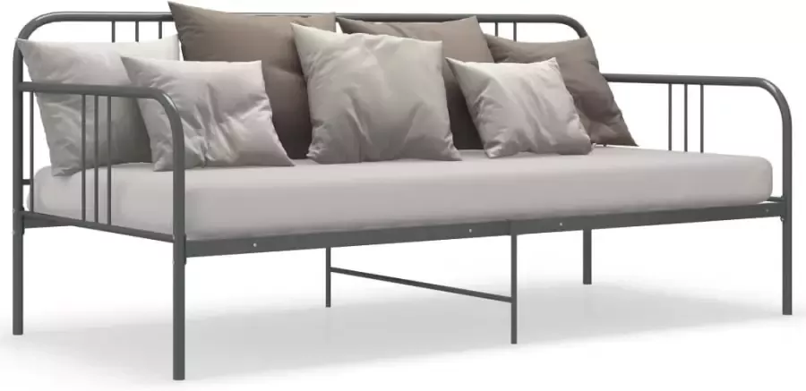VidaXL -Slaapbankframe-metaal-grijs-90x200-cm - Foto 2