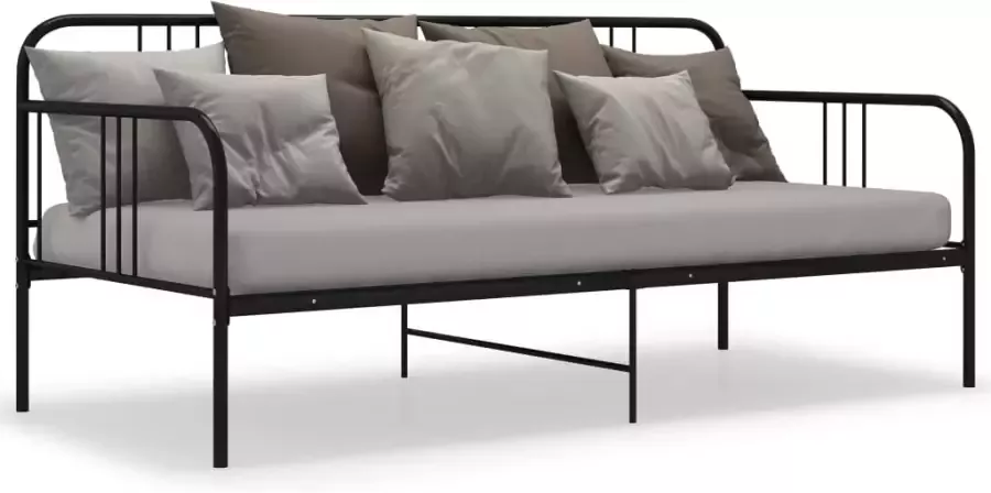 VidaXL -Slaapbankframe-metaal-zwart-90x200-cm - Foto 2