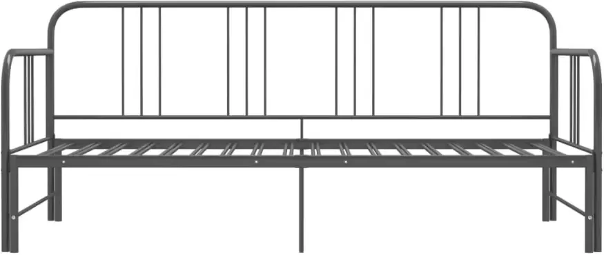 VidaXL -Slaapbankframe-uittrekbaar-metaal-grijs-90x200-cm - Foto 4