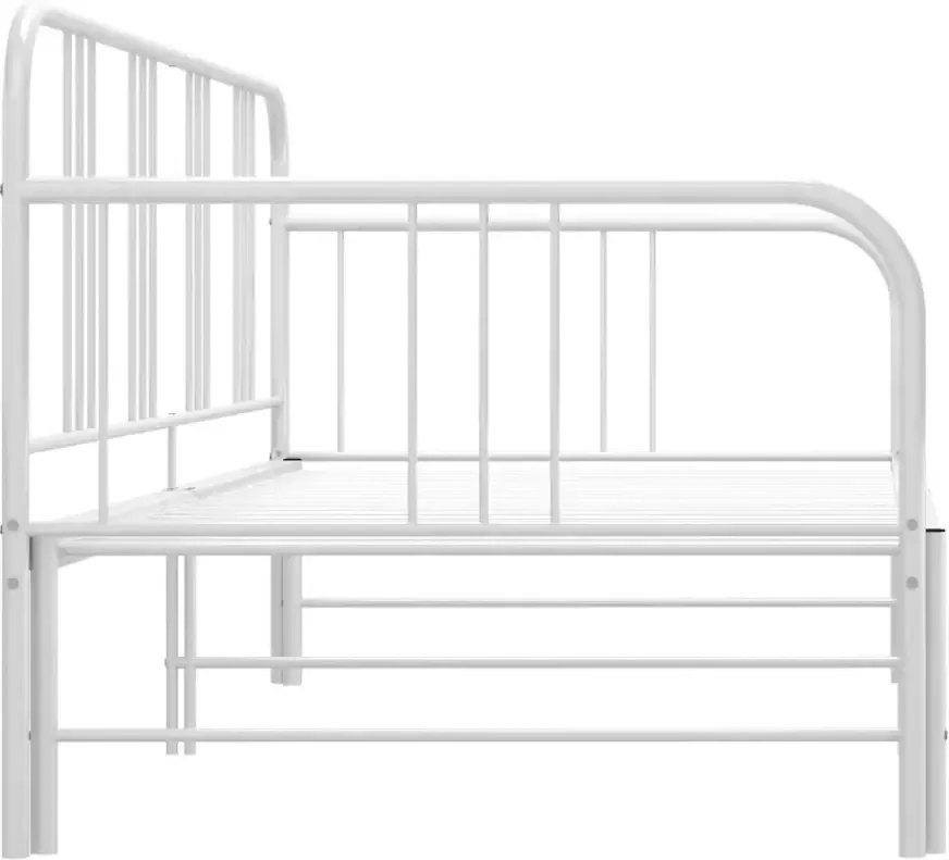 VidaXL -Slaapbankframe-uittrekbaar-metaal-wit-90x200-cm
