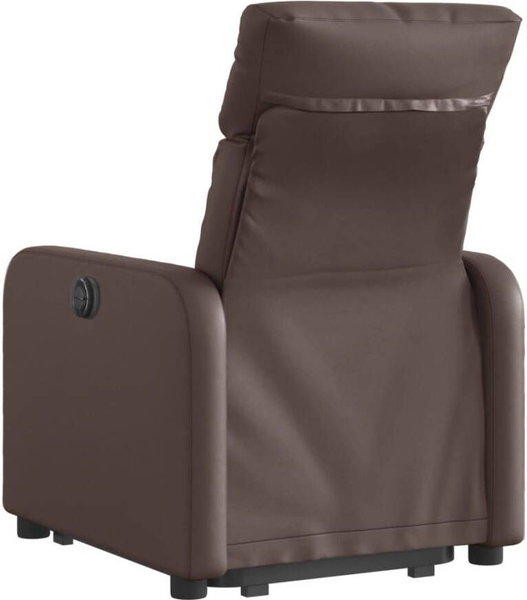 VidaXL Sta-op-fauteuil verstelbaar kunstleer bruin - Foto 3