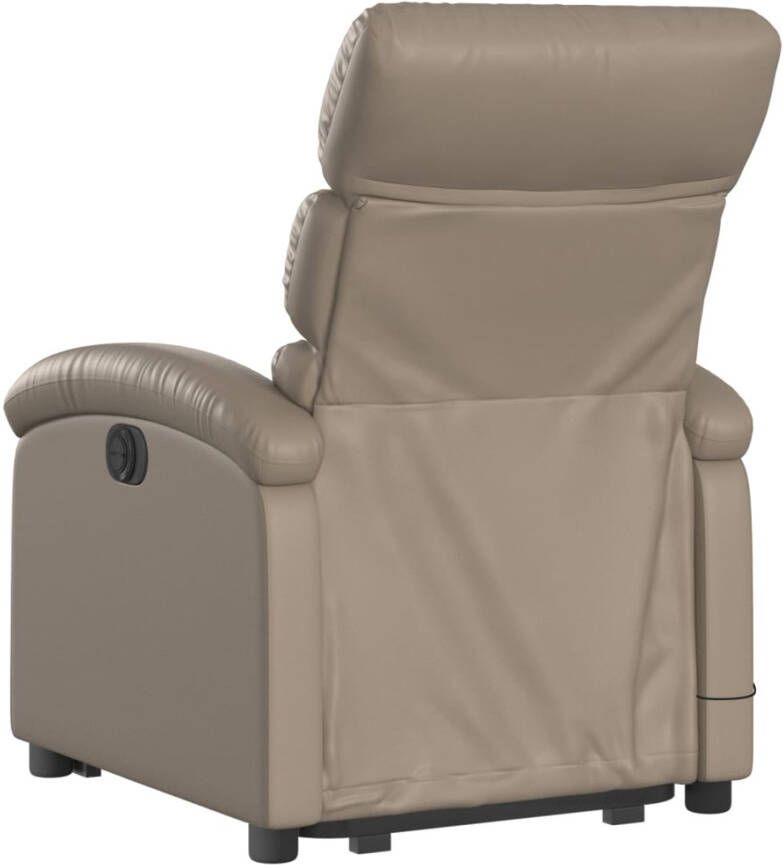 VidaXL Sta-op-massagestoel elektrisch kunstleer cappuccinokleurig - Foto 3