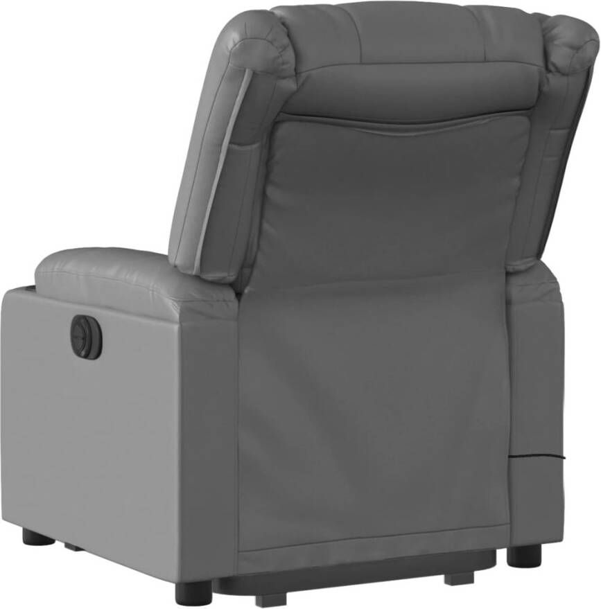 Vida XL vidaXL Sta-op-massagestoel elektrisch kunstleer grijs-VXL-3206566 - Foto 3