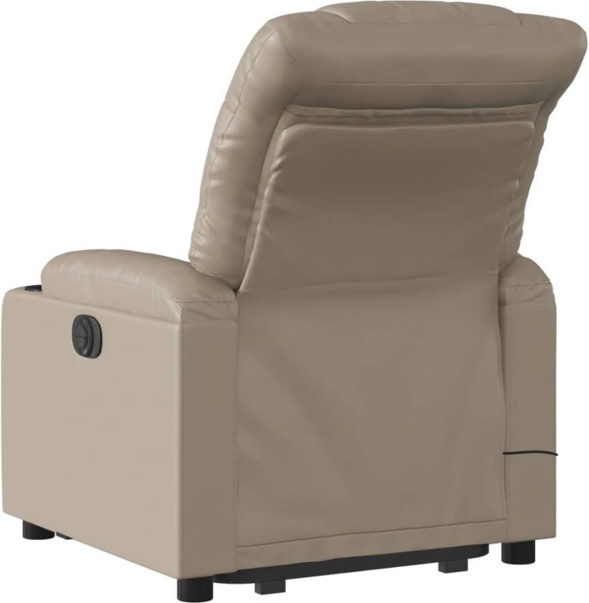 VidaXL Sta-op-massagestoel verstelbaar kunstleer cappuccinokleurig - Foto 3