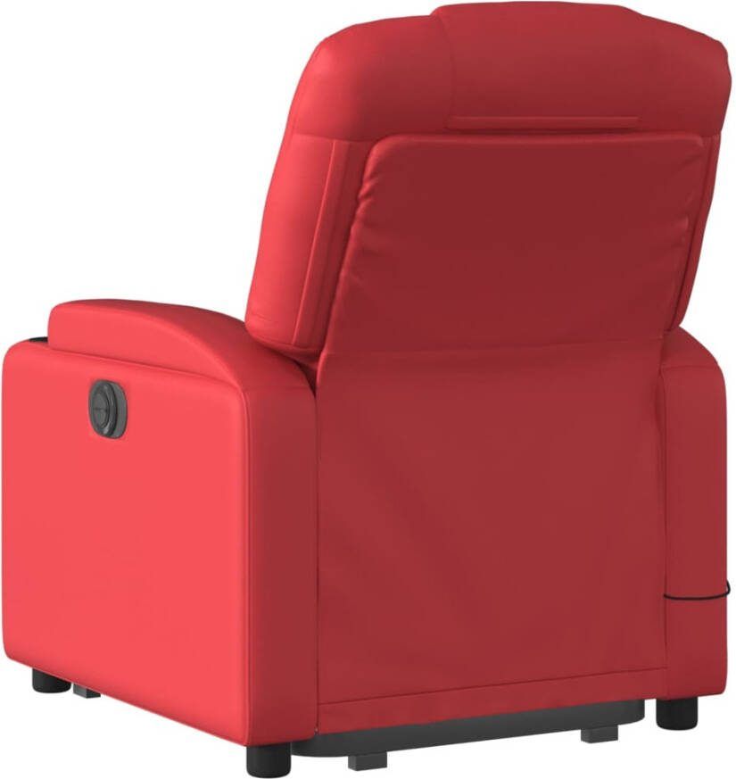 VidaXL Sta-op-massagestoel verstelbaar kunstleer rood - Foto 4