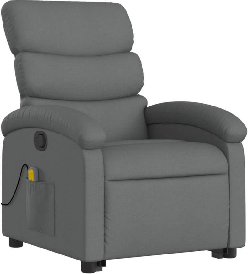 Vida XL vidaXL Sta-op-massagestoel verstelbaar stof donkergrijs-VXL-3203991 - Foto 2