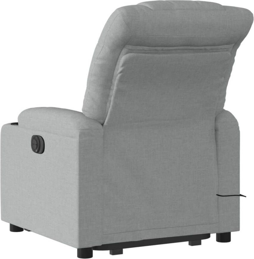 Vida XL vidaXL Sta-op-massagestoel verstelbaar stof lichtgrijs-VXL-3206654 - Foto 2