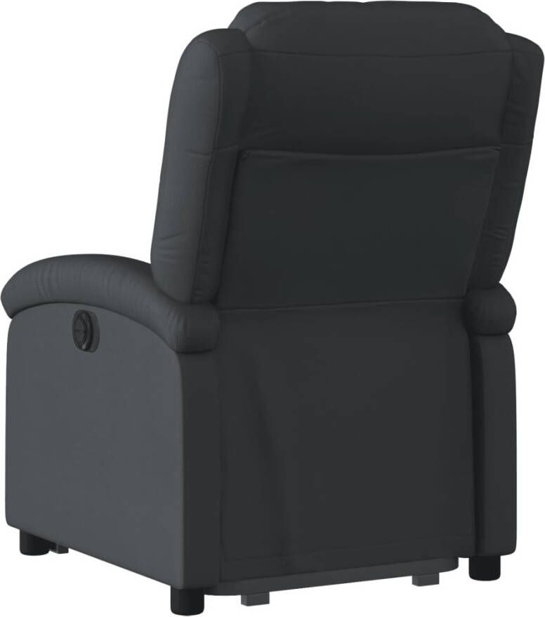 VidaXL Sta-op-stoel echt leer zwart - Foto 2
