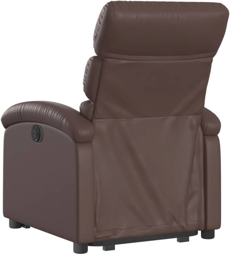 VIDAXL Sta-op-stoel elektrisch kunstleer bruin - Foto 2