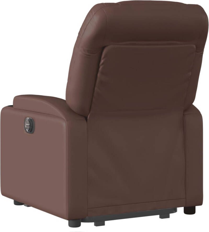 VidaXL Sta-op-stoel elektrisch kunstleer bruin - Foto 3