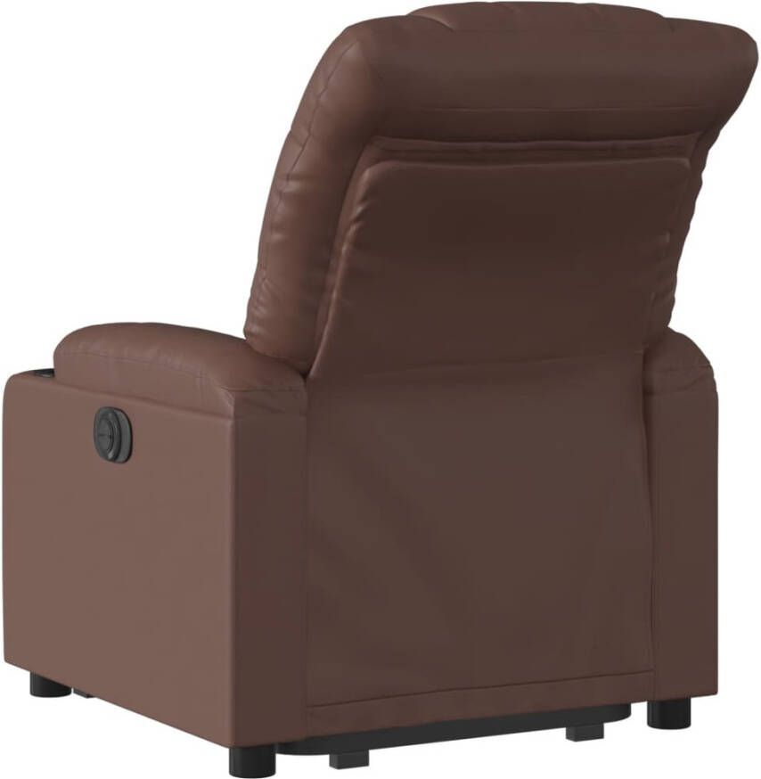 VIDAXL Sta-op-stoel elektrisch kunstleer bruin - Foto 2